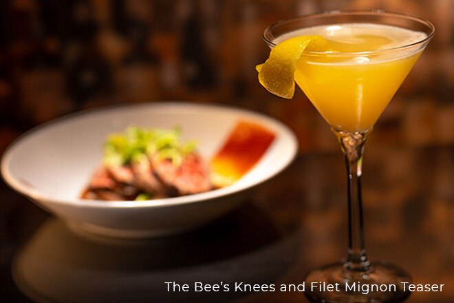 Pair a 2019s style cocktail with our Filet Mignon Teaser