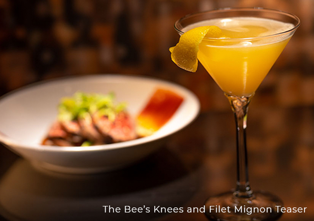 Pair a 2019s style cocktail with our Filet Mignon Teaser
